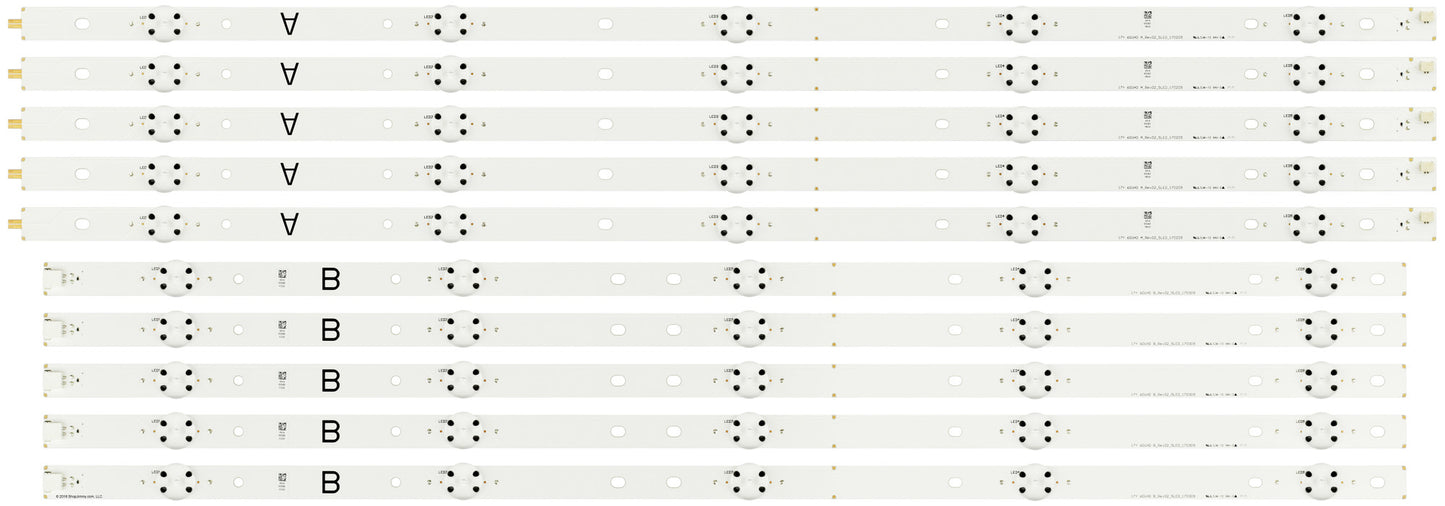 New Sony KD-60X690E LED Backlight Strips 17Y 60UHD A REV02 5LED 170209 / 17Y 60UHD B REV02 5LED 170309