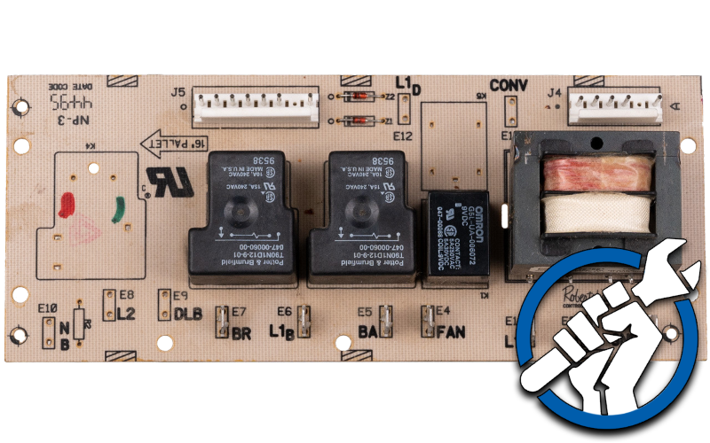 Oven Control Board 12001607 + Relay board WP74001870 Repair Service