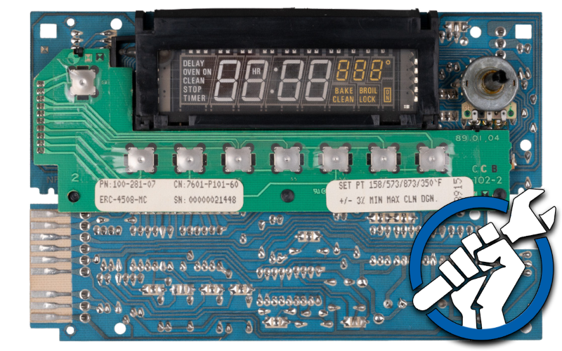 Oven Control Board 7601P155-60 + WP7428P005-60 Relay Repair Service