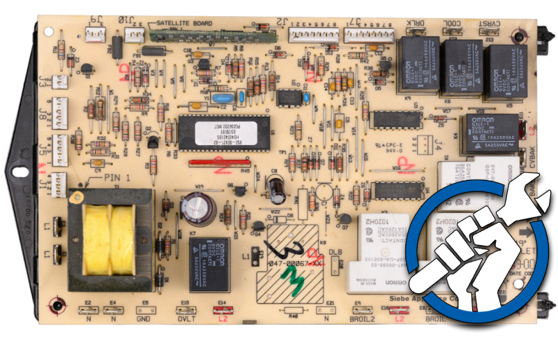 Oven Control Board 00702451 w/ WP74006612 + 12001914 Relay Modules Repair Service