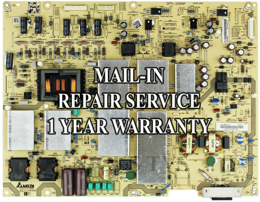 Mail-in Repair Service RUNTKB133WJQZ Power Supply DPS-299AP Sharp LC-80LE757U