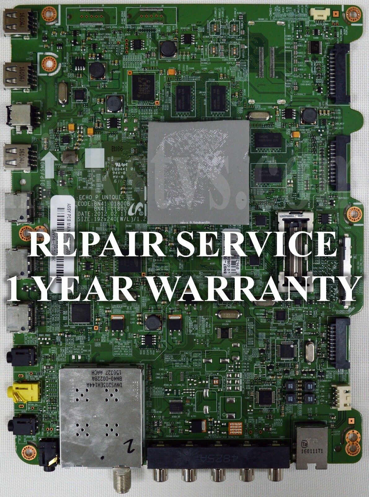 Mail-in Repair Service For Samsung UN75ES9000 Mainboard / Power Supply 1 YEAR WARRANTY