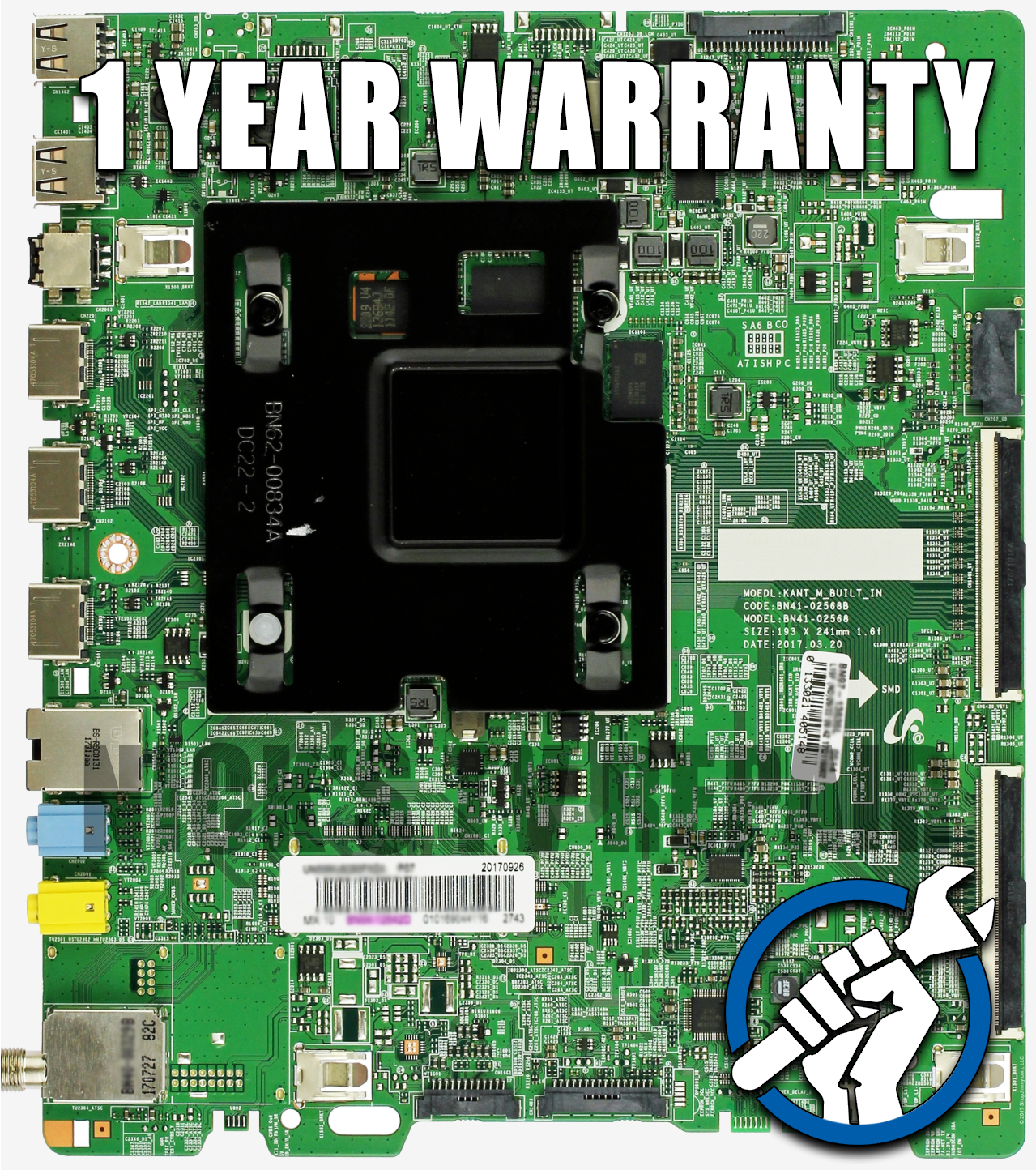 Samsung UN50MU6300FXZA BN94-12530J Mainboard Mail-in Repair Service