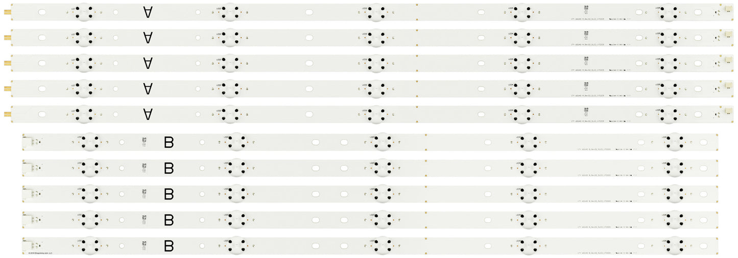 New Sony KD-60X690E LED Backlight Strips 17Y 60UHD A REV02 5LED 170209 / 17Y 60UHD B REV02 5LED 170309