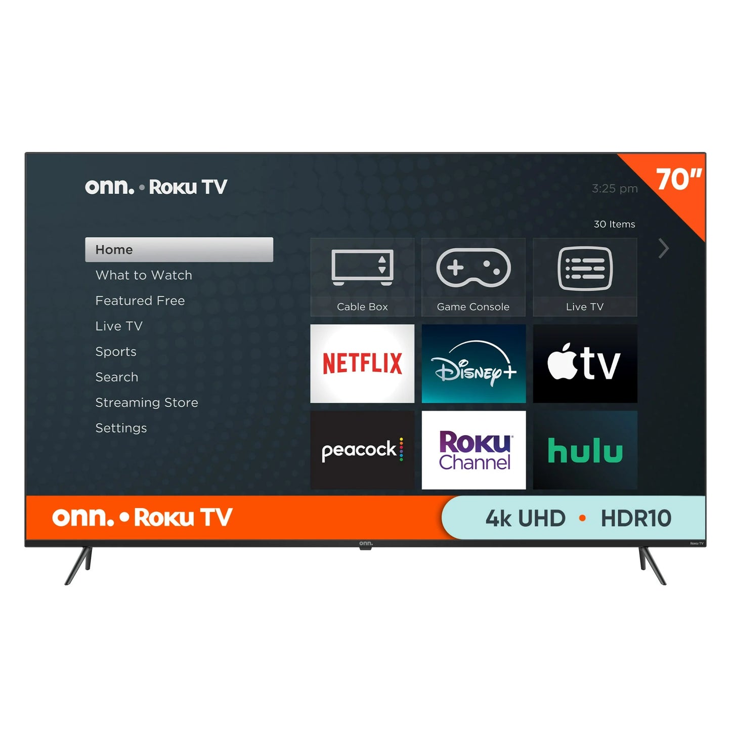 Onn 10012588 - 70” 4K UHD (2160P) LED Roku Smart Television HDR