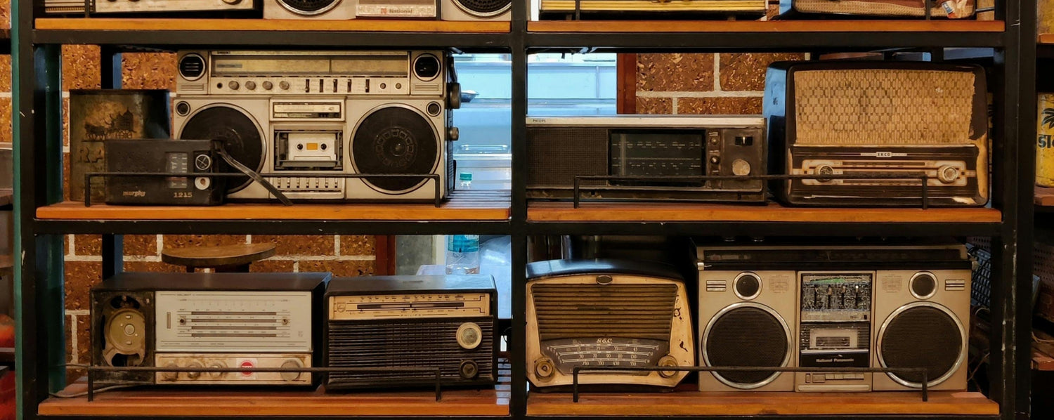 Six vintage Sony Walkmans and a digital audio tape recorder Six vintage Sony Walkmans and a digital audio tape recorder