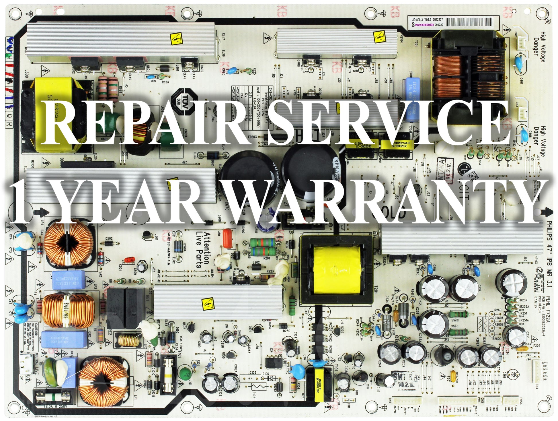 Philips Power Supply Board Repair 272217100571 (2300KEG033A-F) for 47PFL5603D/F7