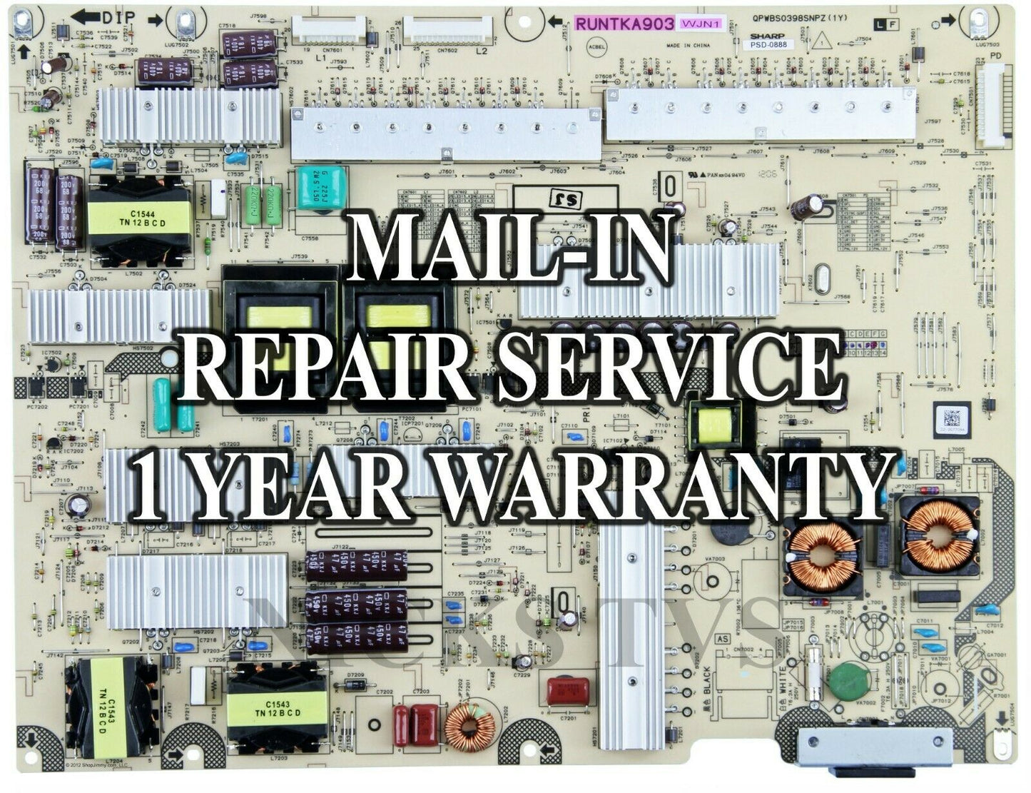 Mail-in Repair Service RUNTKA903WJQZ Power Supply PSD-0863 Sharp LC-80LE632U