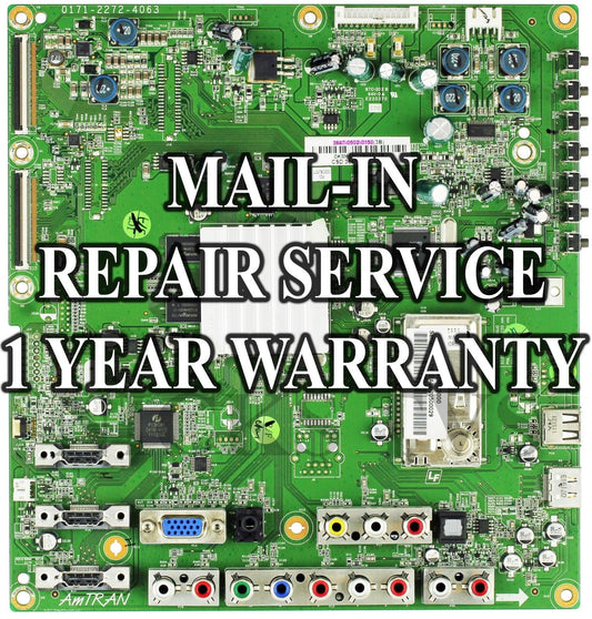 Mail-in Repair Service For JVC JLE47BC3001 Main Board 1 YEAR WARRANTY
