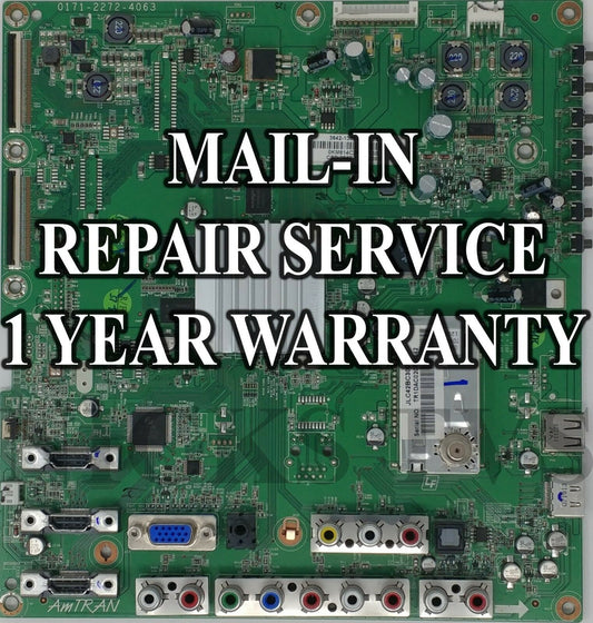 Mail-in Repair Service For JVC JLE42BC3001 Main Board 1 YEAR WARRANTY