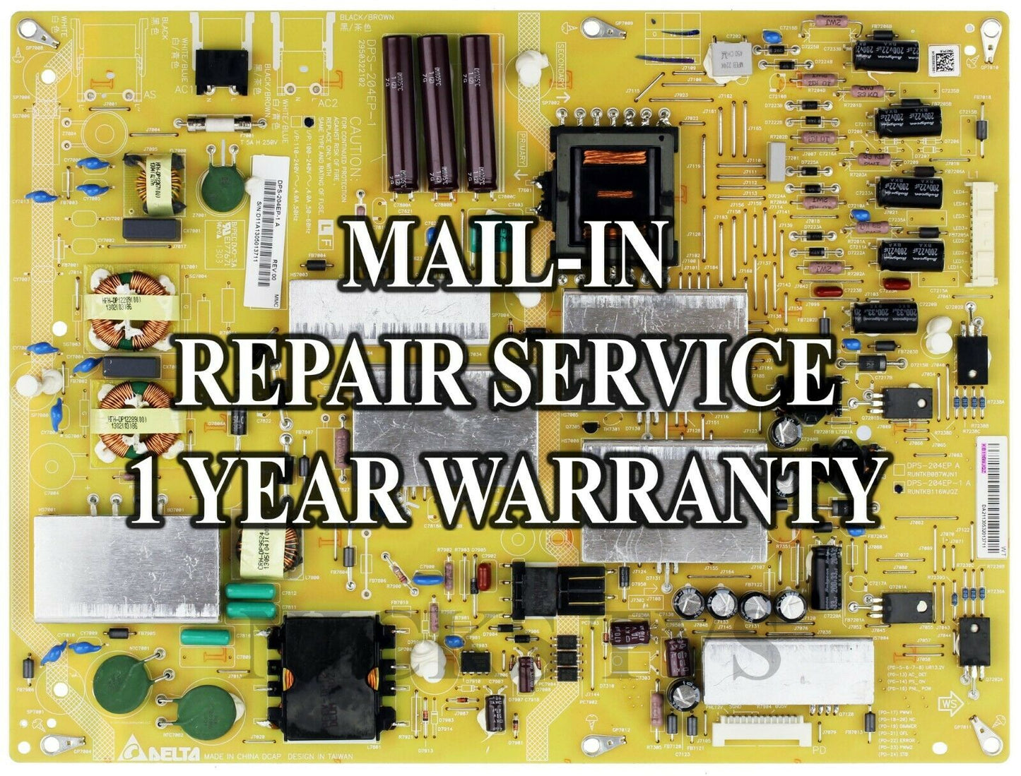 Mail-in Repair Service Sharp RUNTKB116WJQZ Power Supply DPS-204EP
