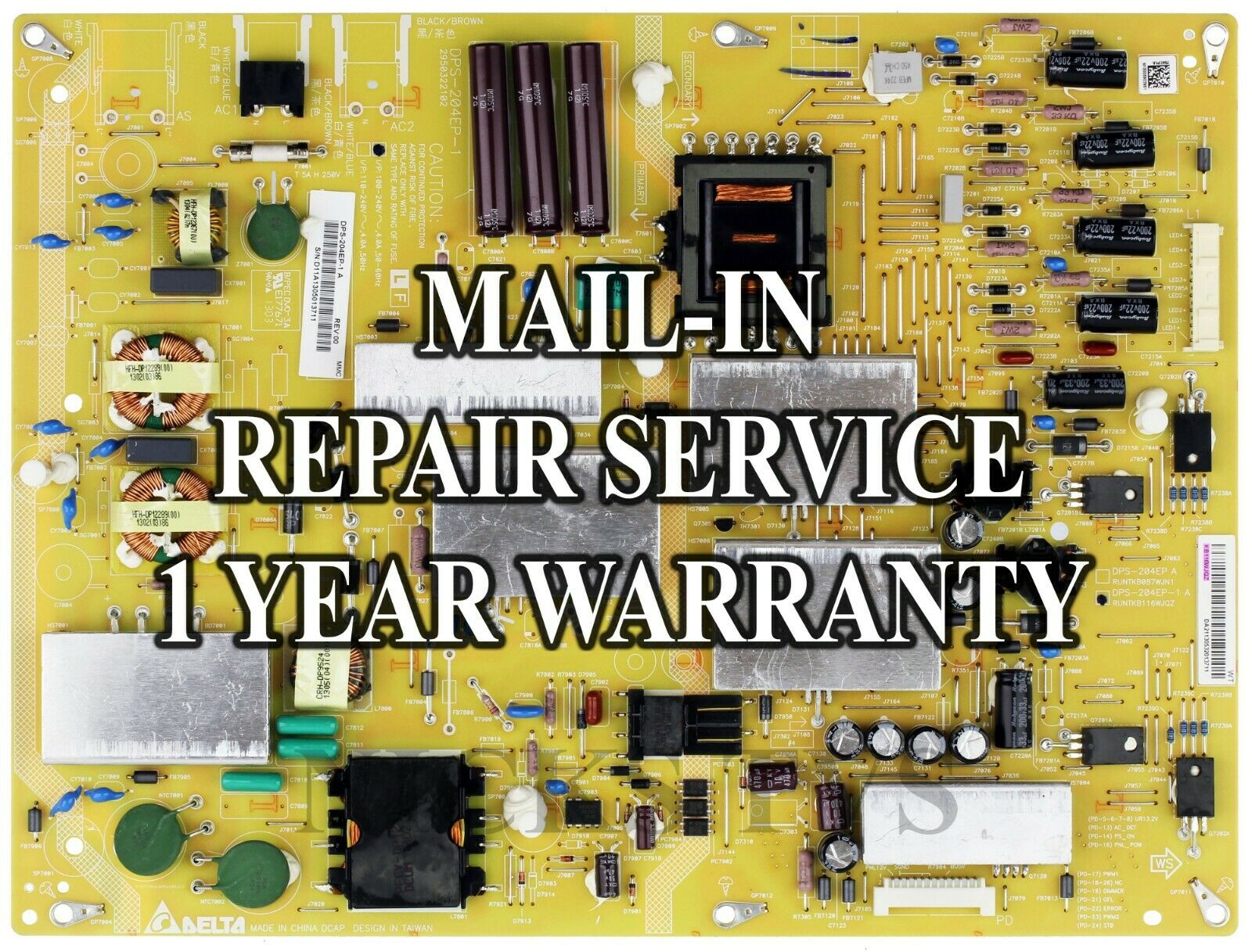 Mail-in Repair Service Sharp RUNTKB116WJQZ Power Supply DPS-204EP