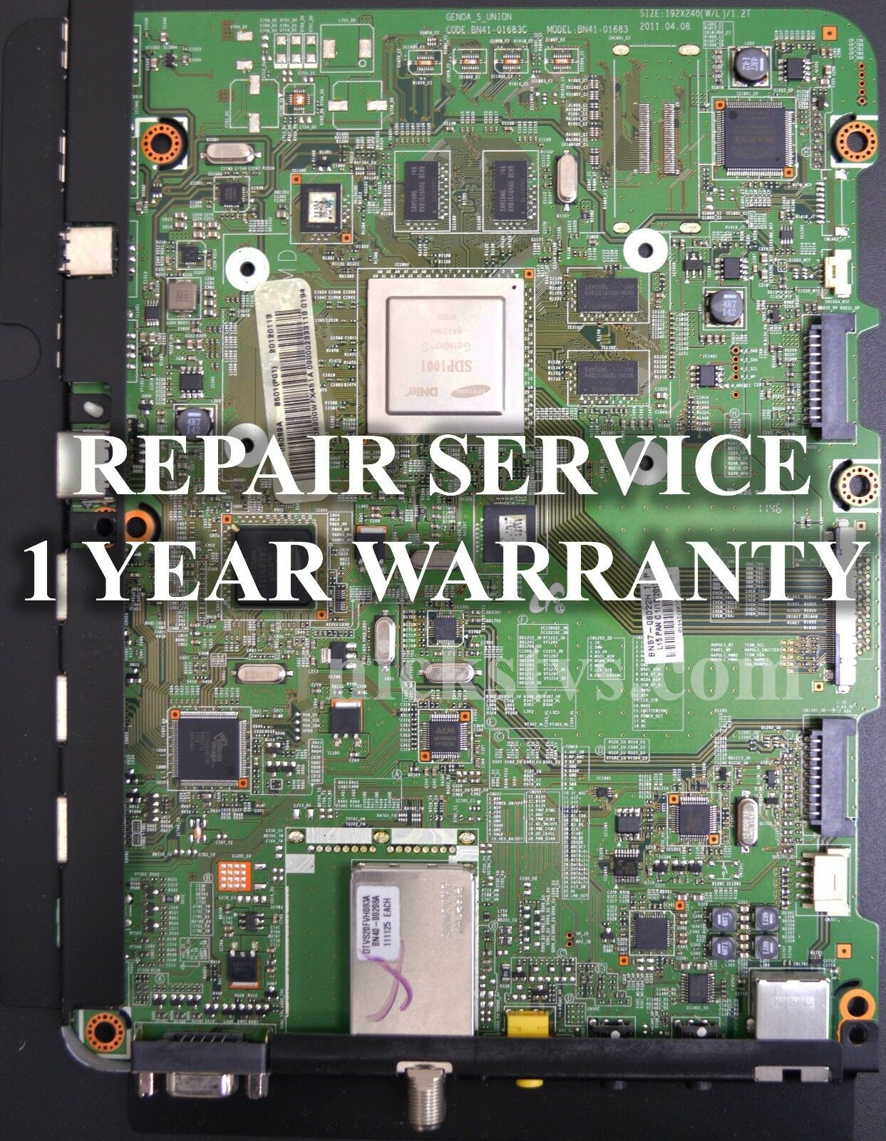 Mail-in Repair Service of Mainboard For Samsung UN60D7000 with 1 YEAR WARRANTY