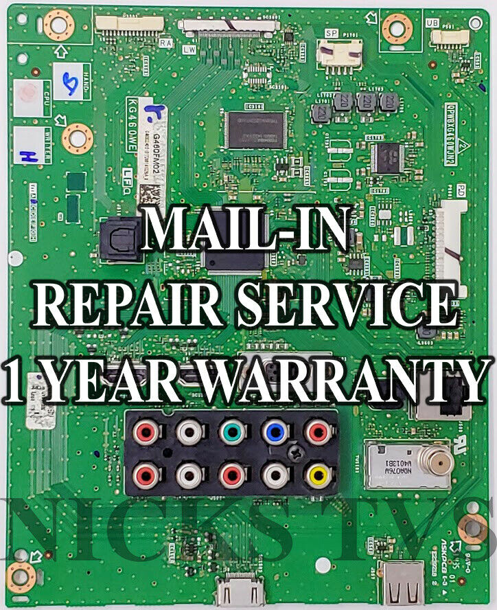 Mail-in Repair Service Sharp DUNTKG577FM03 LC-60LE661U 1 YEAR WARRANTY