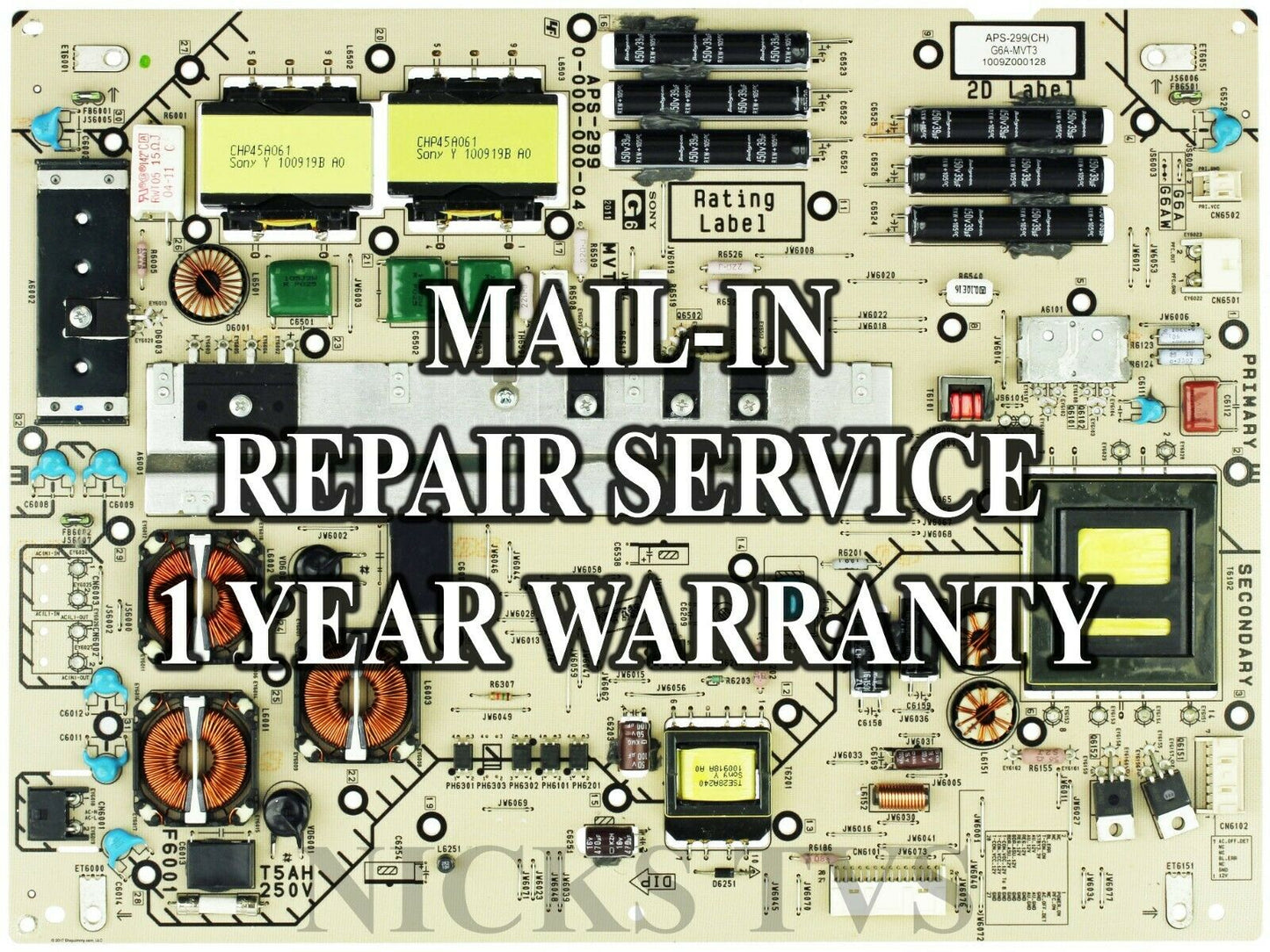 Mail-in Repair Service For Sony 147433111 APS-299 Power Supply